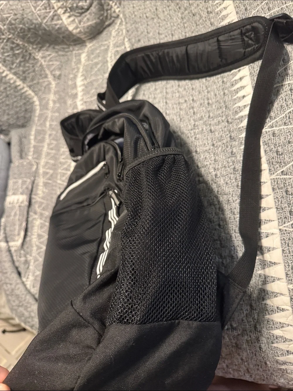 adidas Black Backpack with White Accents